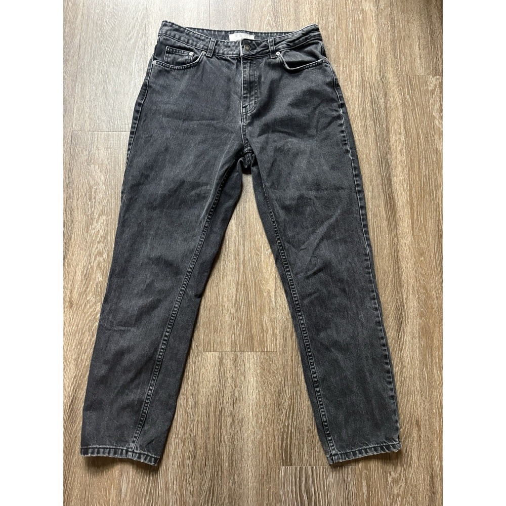 Free People We The Free Jeans 29 Black High Rise Slim Straight 100% Cotton